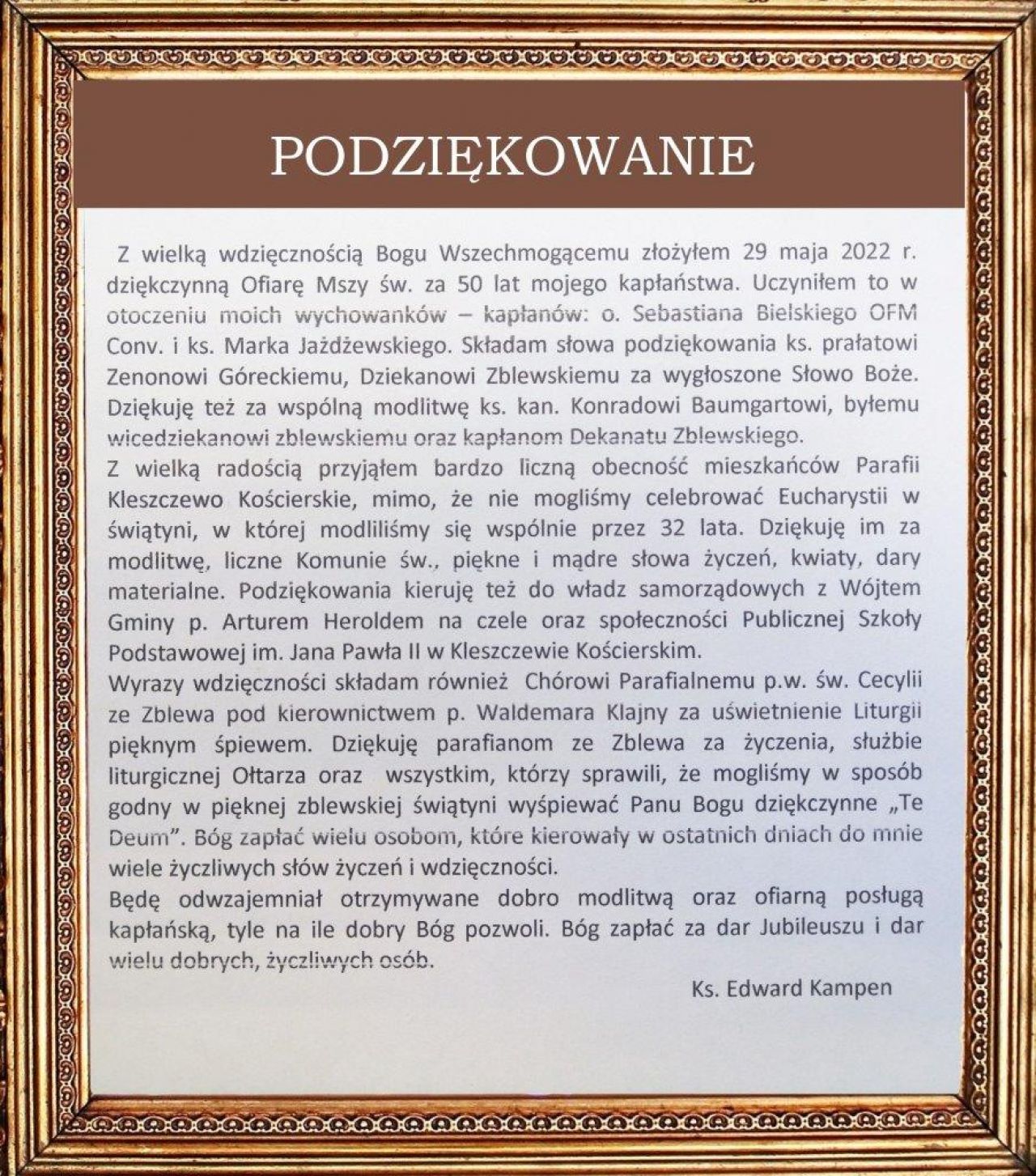 podziekowania