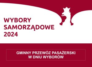 plakat biało czerwony z symbolem orła i napisem wybory samorządowe 2024