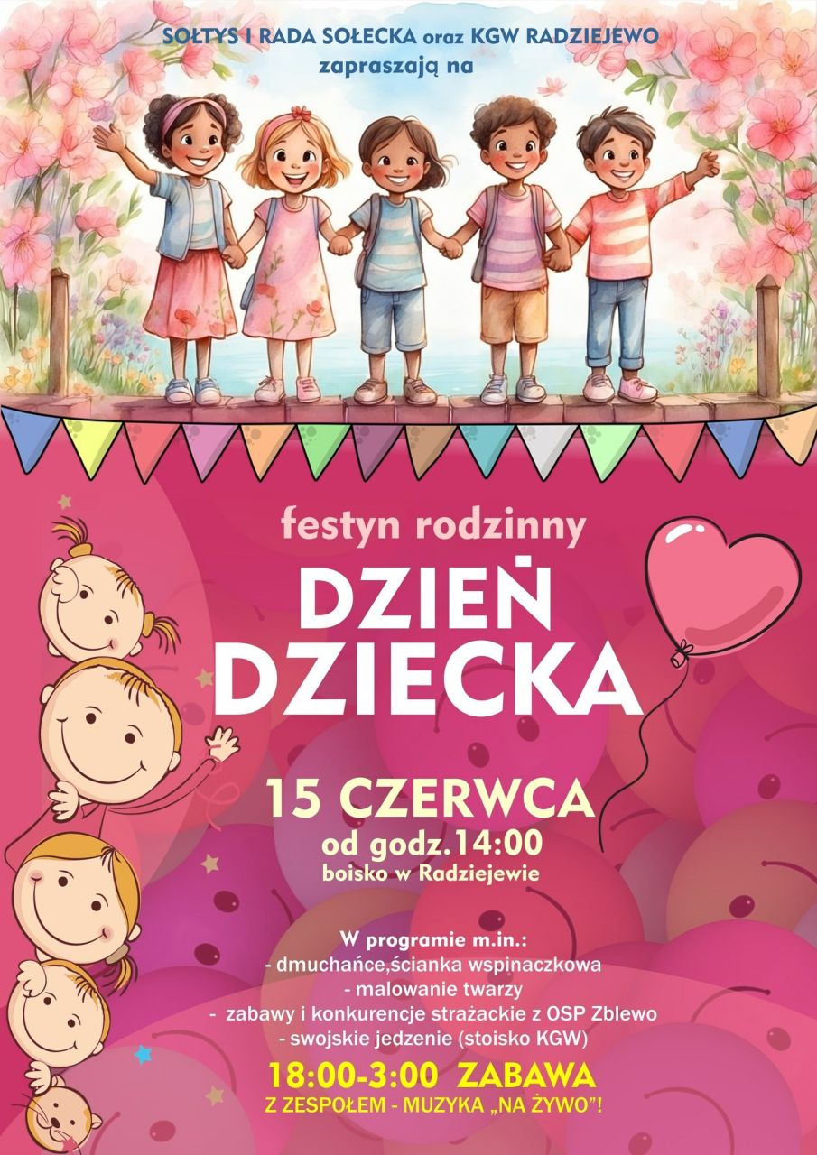 plakaty informujace o dniu dziecka