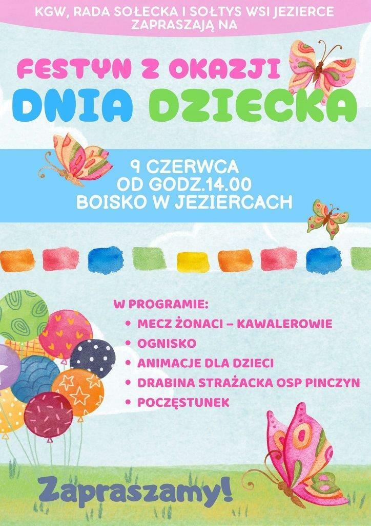 kolorowe grafiki plakaty zapraszajace na dzień dziecka