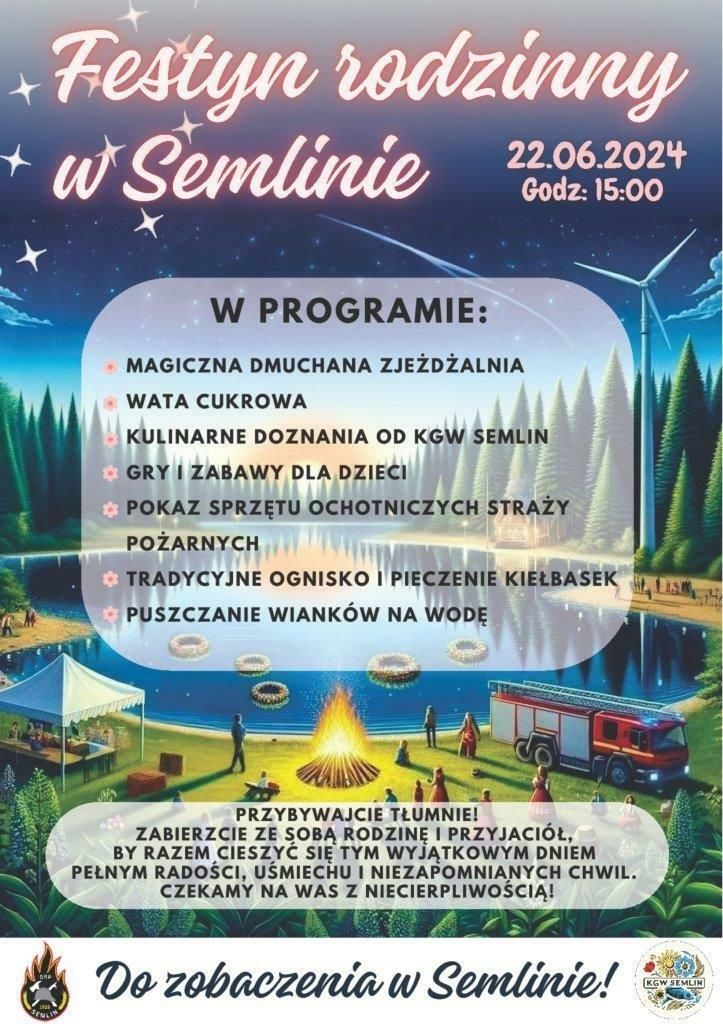 plakat zapraszający na imprezę do gminy zblewo