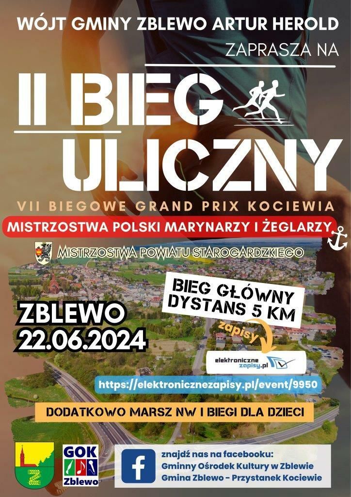 plakat zapraszający na imprezę do gminy zblewo