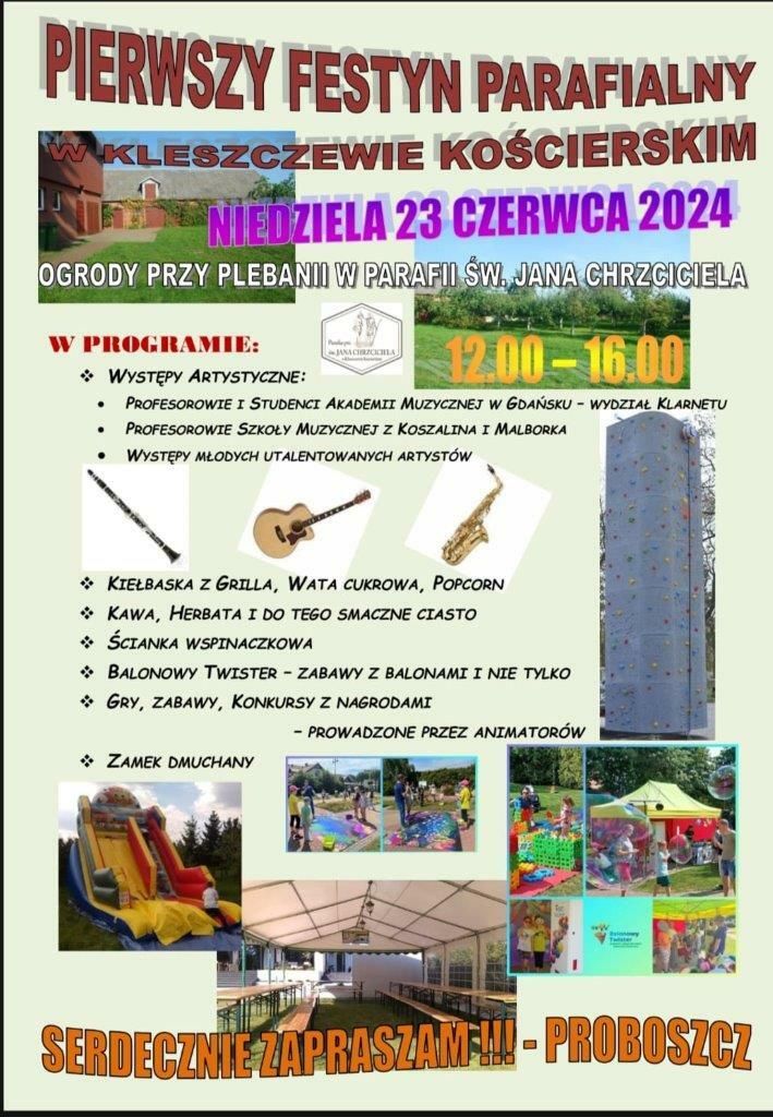 plakat zapraszający na imprezę do gminy zblewo