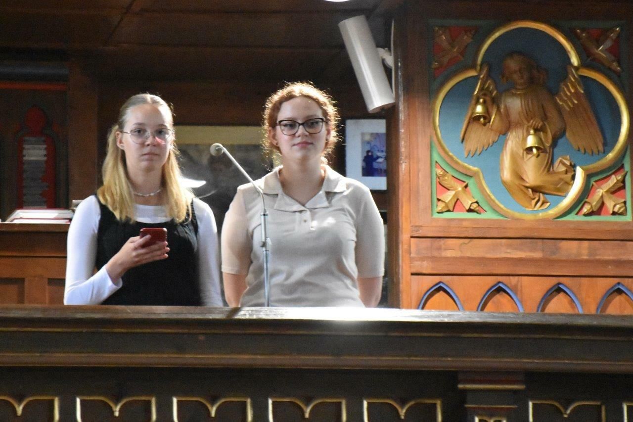 chórzyści uczestnicy koncertu w zblewie