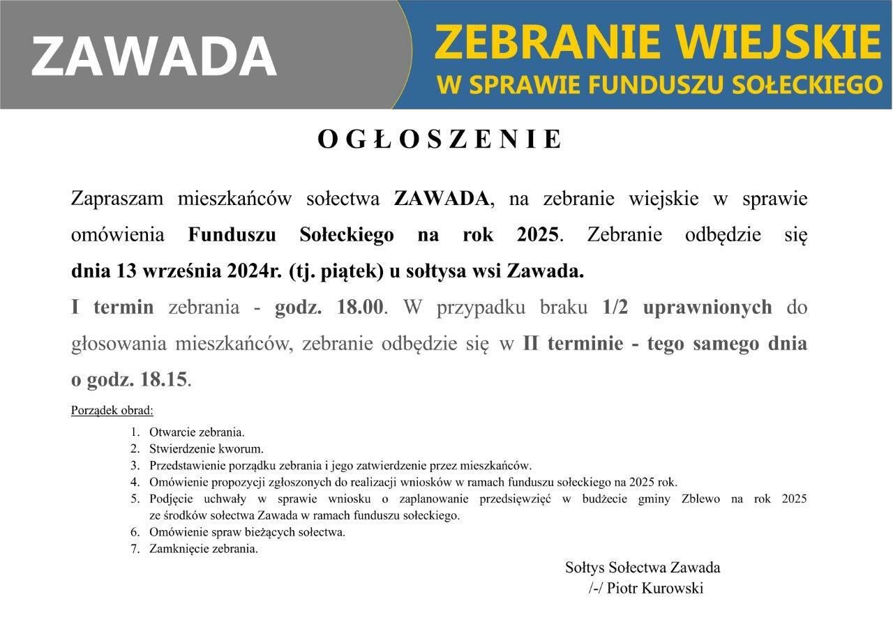 zebranie zawada