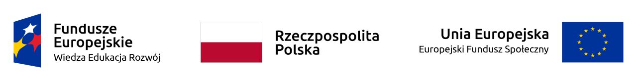 logotypy unijne Fundusze Europejskie Wiedza Edukacja Rozwój