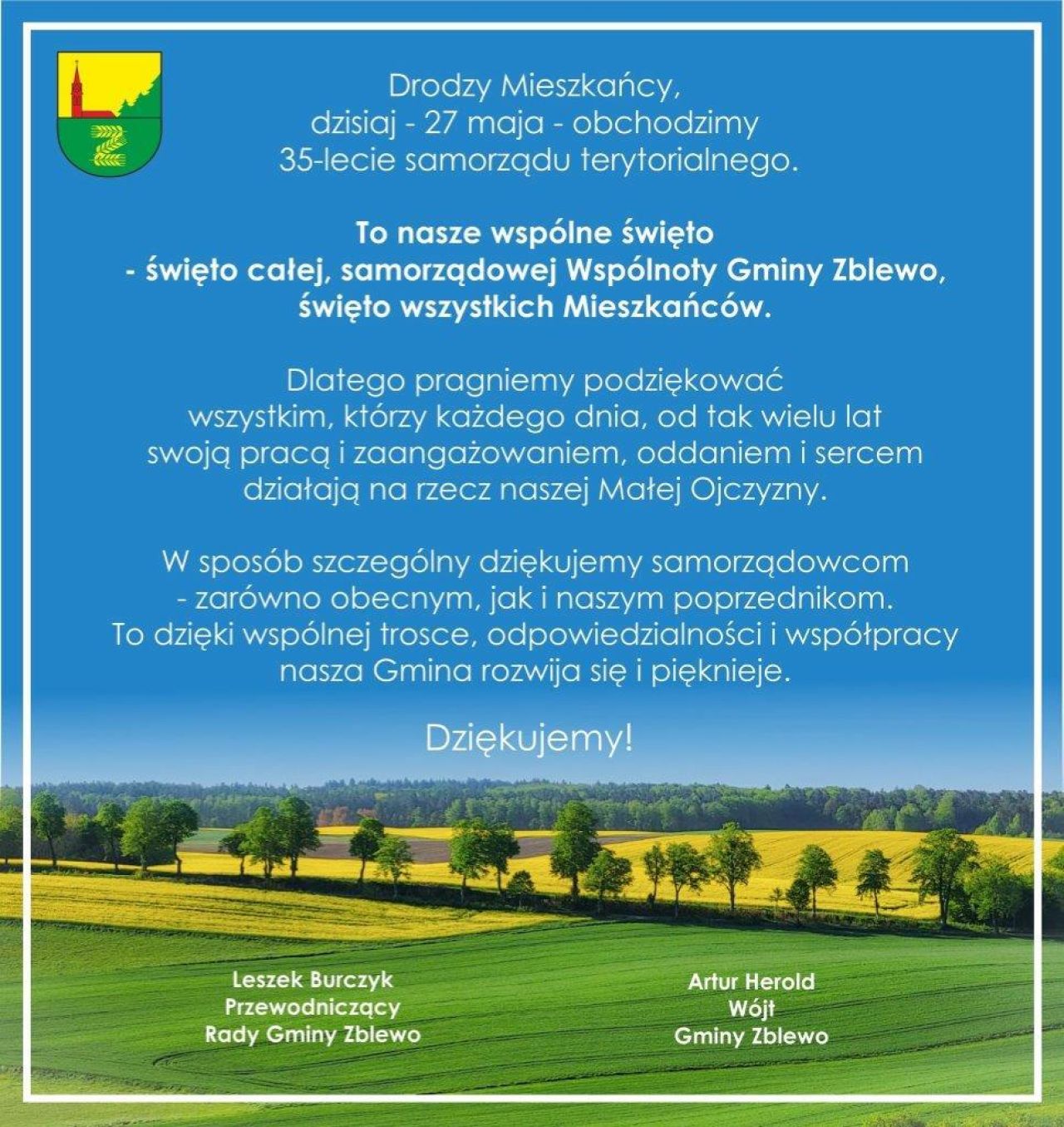 życzenia z okazji dnia samorządu terytorialnego