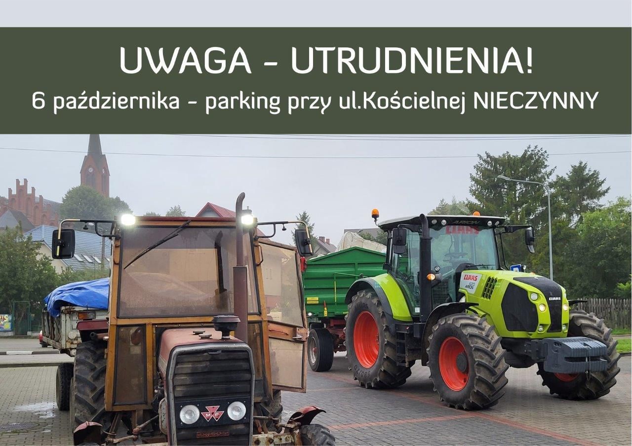 uwaga utrudnienia parking nieczynny