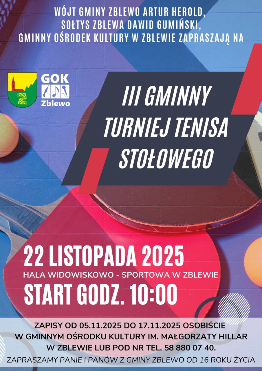 plakat turnieju gminego w tenisa