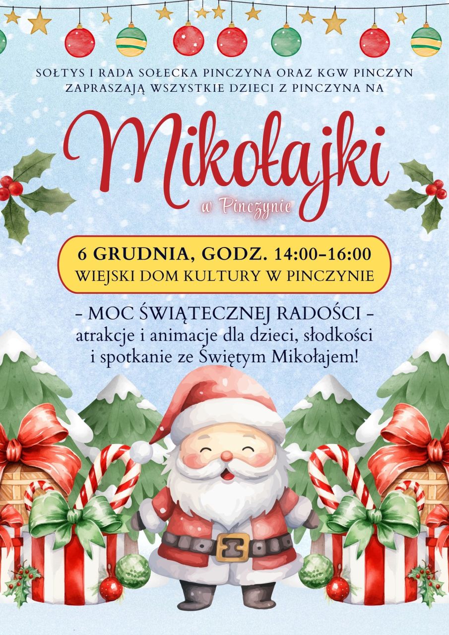 zaproszenie na sołęckie mikołajki