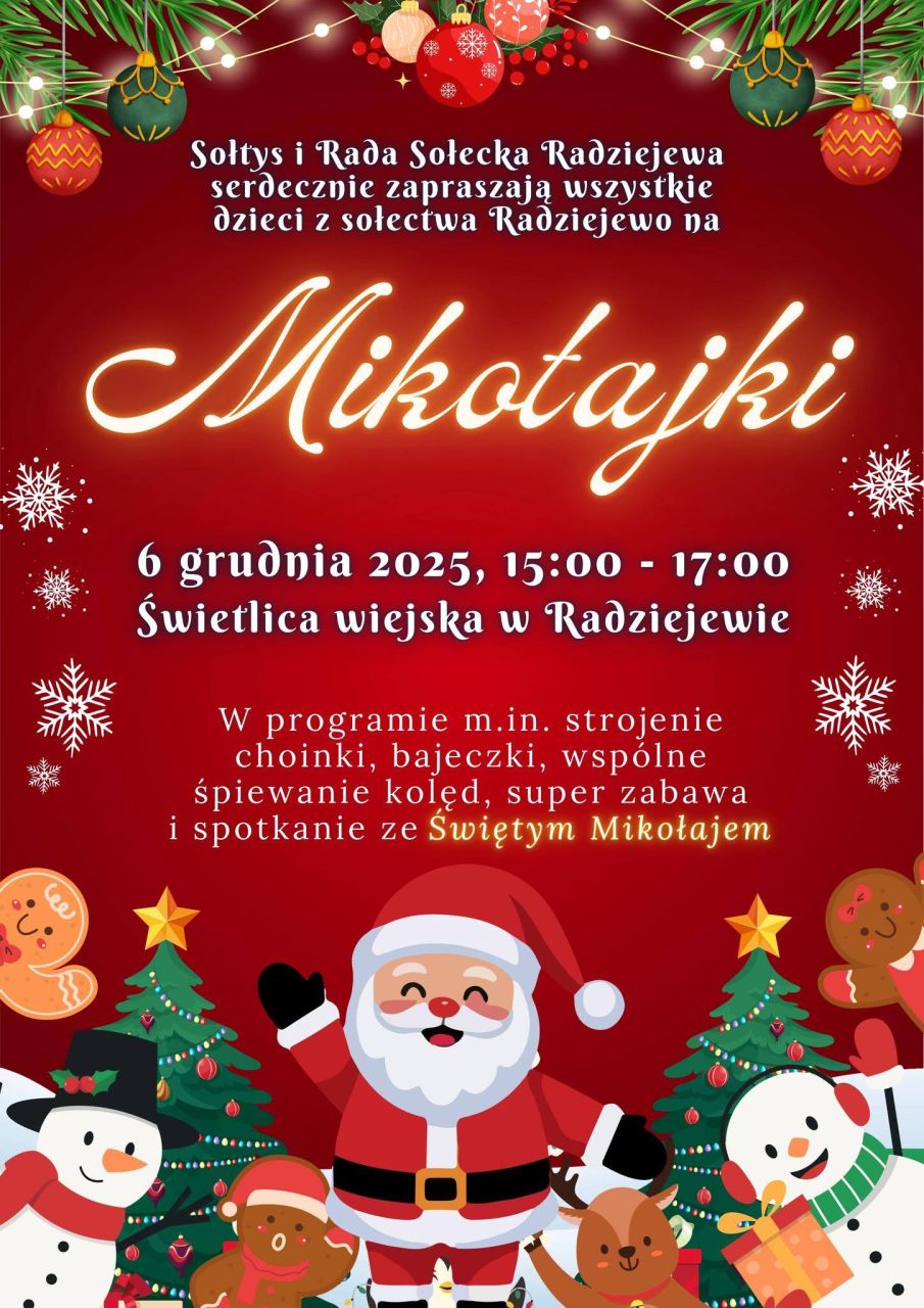 zaproszenie na sołęckie mikołajki