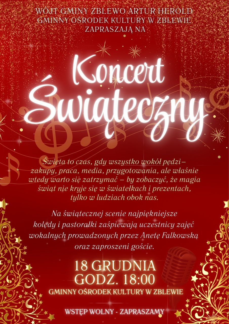GOK ZAPREASZA NA KONCERT ŚWIATECZNY