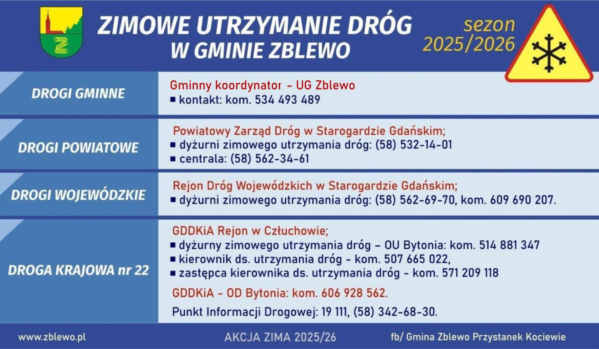 ZIMOWE UTRZYMANIE DRÓG 2025