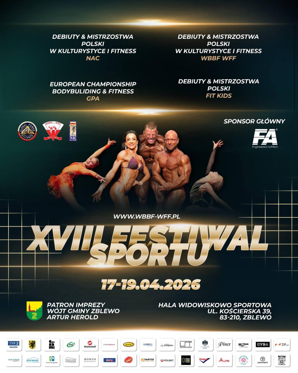 plakat informujacy o Festiwalu Sportu w ZBlewie 