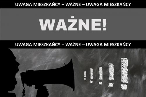 UWAGA MIESZKAŃCY! WAŻNY KOMUNIKAT GOPSU