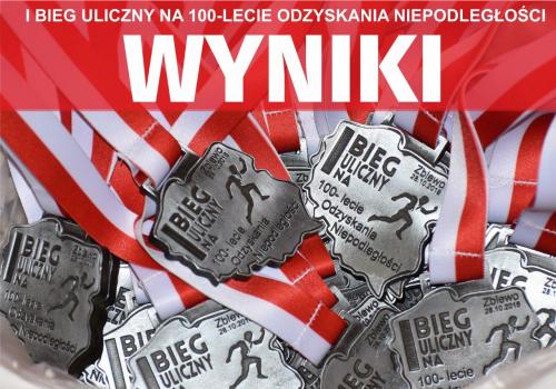 I BIEG ULICZNY NA 100-LECIE ODZYSKANIA NIEPODLEGŁOŚCI: WYNIKI!