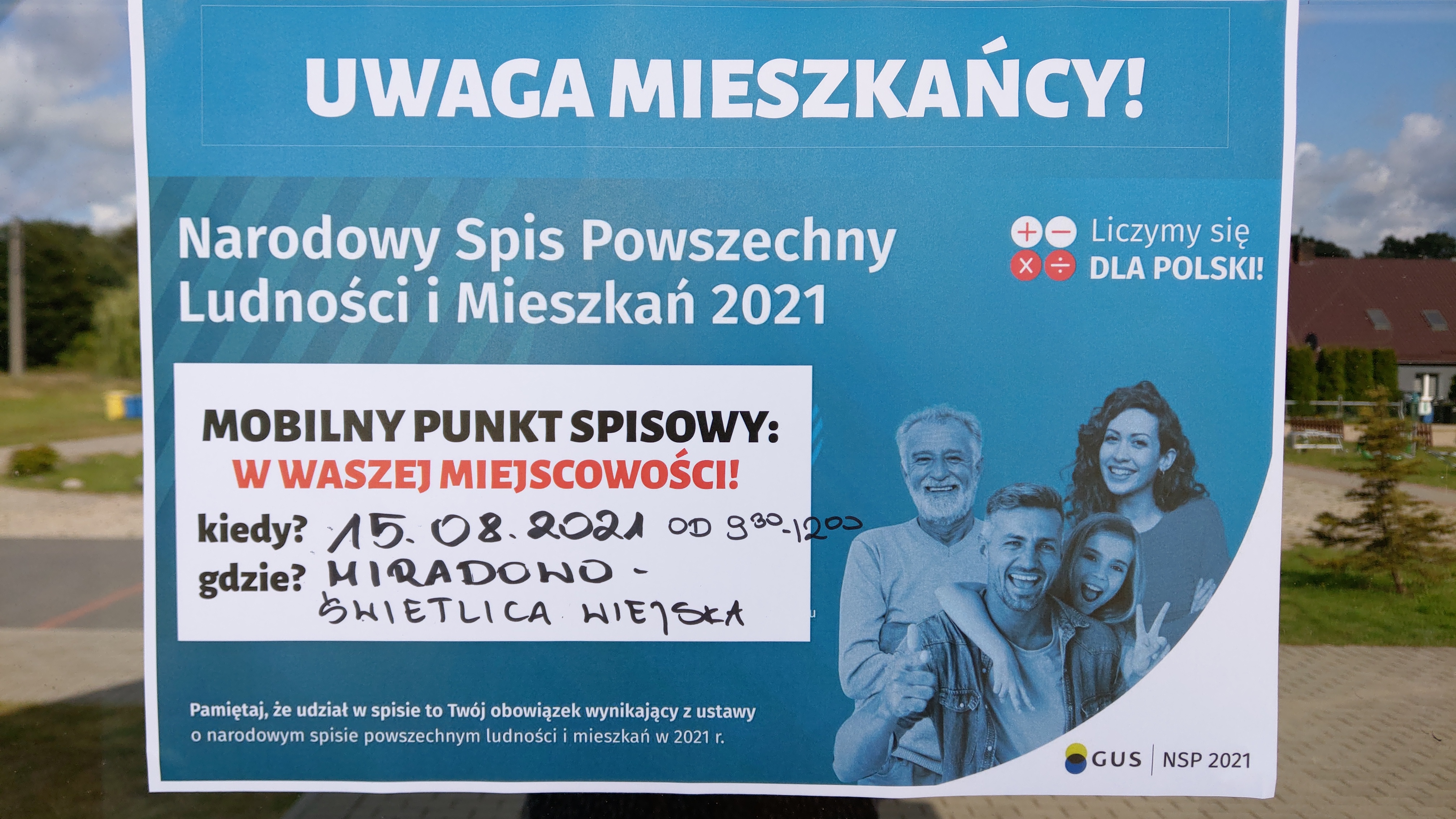 Mobilny punkt spisowy w Miradowie