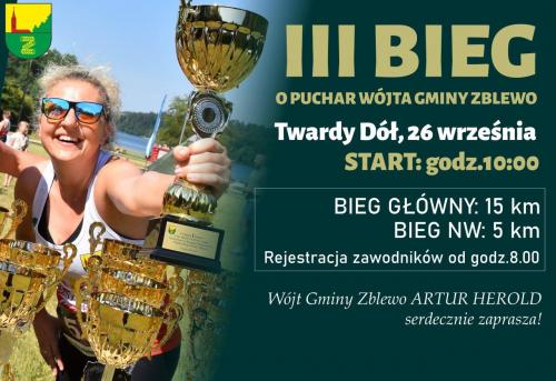 ZAPISY NA III BIEG O PUCHAR WÓJTA GMINY ZBLEWO - RUSZYŁY!