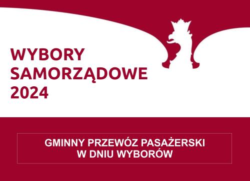 plakat biało czerwony z wizerunkiem orła i napisem wybory samorządowe 2024