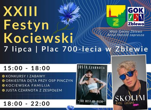 PLAKAT FESTYNU KOCIEWSKIEGO W ZBLEWIE