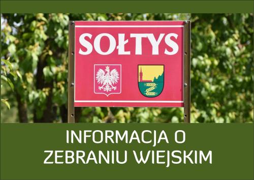 ZAPRASZAMY NA ZEBRANIA WIEJSKIE