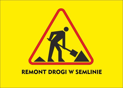 ZNAK DROGOWY UWAGA PRACE BUDOWLANE