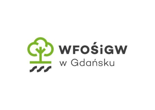 logotyp w kolorach zielonym i czarnym logo WFOŚIGW w Gdańsku